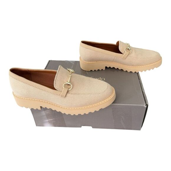 Franco Sarto Cason Natural Tan Canvas Loafers Women’s Size 6.5 Medium - Picture 5 of 12